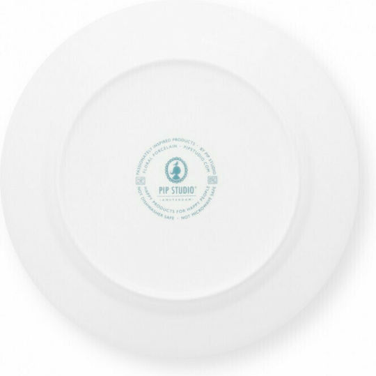 PiP Studio Flower Festival Сервизна Плато от Порцелан Light Blue с Диаметър 32бр 1бр
