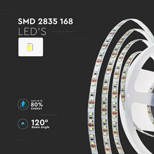 V-TAC LED-Streifen 24V Warmes Weiß Licht 5m Typ SMD2835