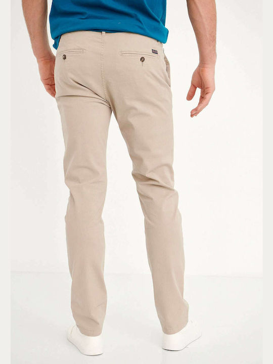 Hose Chino Elastisch in Normaler Passform Greige