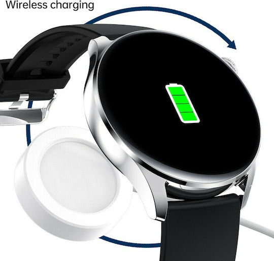 Microwear Wear 3 Pro 46mm Smartwatch με Παλμογράφο (Μαύρο)