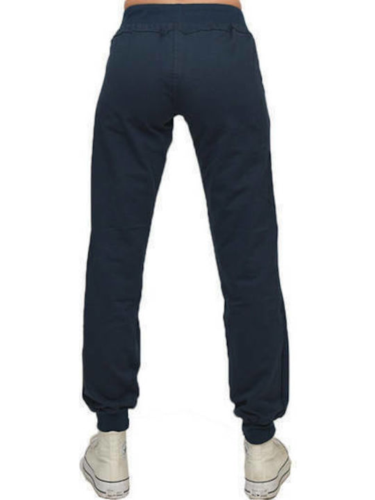 Paco & Co Damen-Sweatpants Jogger Navy/White