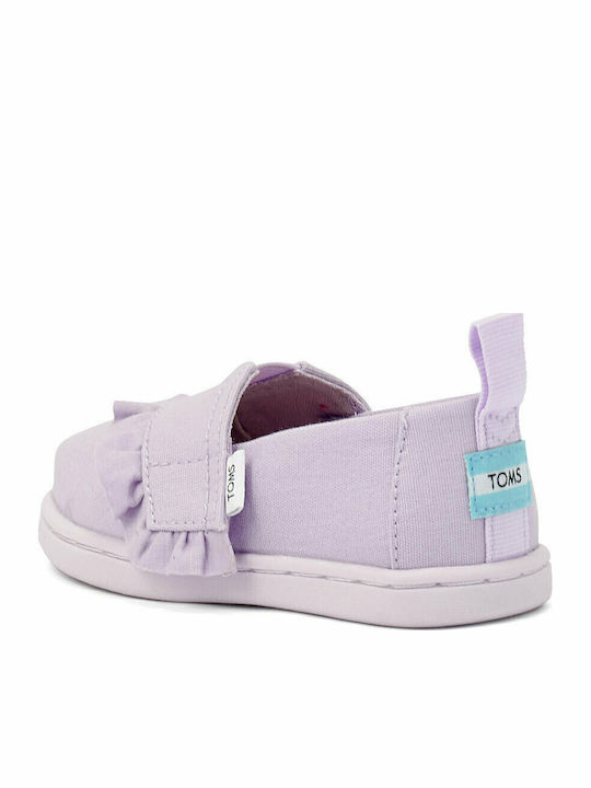 Kids Espradrilles with Hoop & Loop Closure Purple Alpargata
