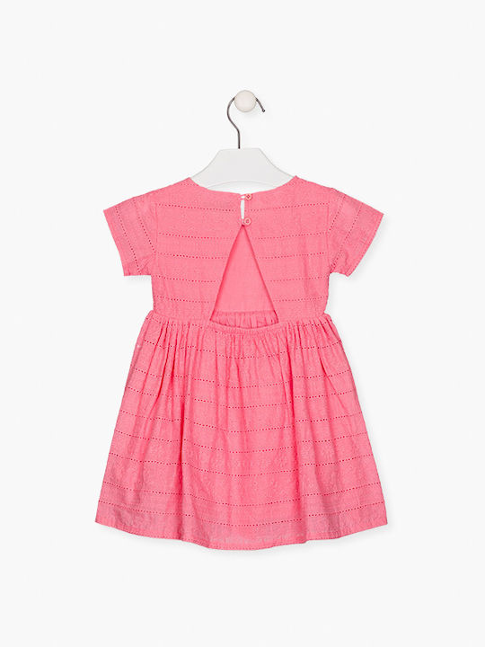 Losan Mädchen Kleid Kurzärmelig Rosa