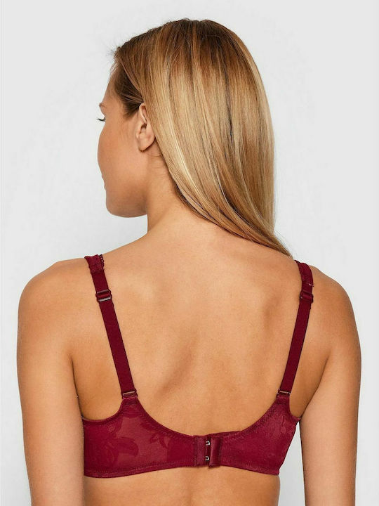 Wild Rose Sensation Bra without Padding Underwire Burgundy