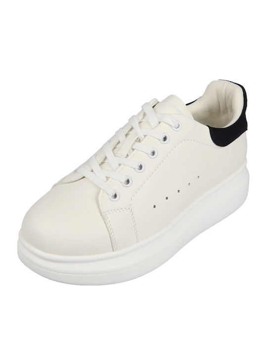 Damen Flatforms Sneakers Weiß