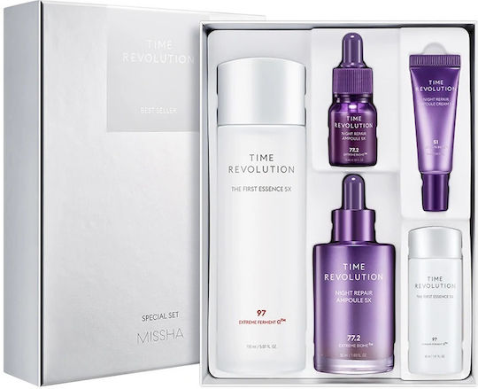 Missha Time Revolution Best Seller Special Skin Care Set for Αnti-ageing, Moisturizing & Brightening 5pcs