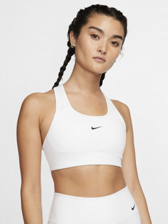 Dri-Fit Swoosh Women's Athletic Sports Bra White with Lining