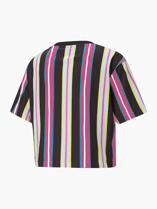 Γυναικείο T-shirt Ριγέ Opera Mauve