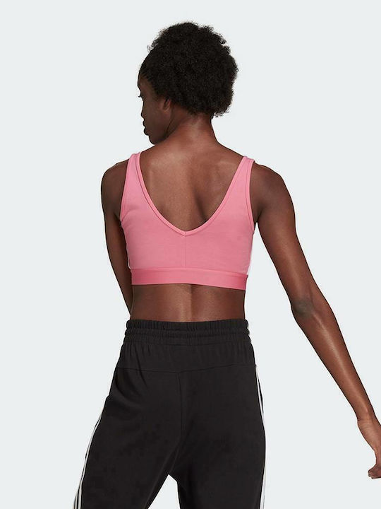 Adidas Essentials 3 Stripes Women's Sports Bra without Padding Pink