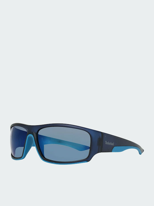Timberland Men's Sunglasses with Blue Plastic Frame and Blue Lens TB7178 91X