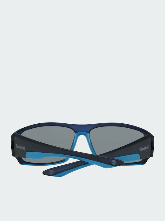 Timberland Men's Sunglasses with Blue Plastic Frame and Blue Lens TB7178 91X