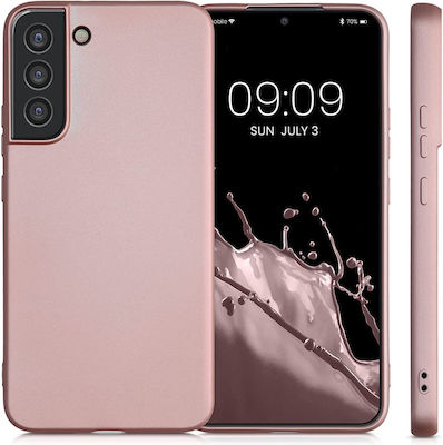 KWmobile Smooth Flexible Umschlag Rückseite Silikon Metallic Rose Gold (Galaxy S22+ 5G) 56762.31