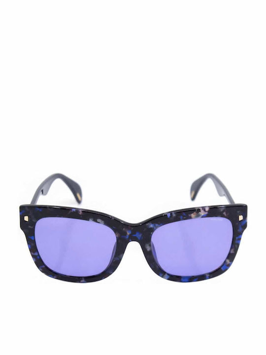 Police Women's Sunglasses with Blue Tartaruga Frame SPL616 0L93