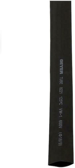 Geyer Heat-Shrink Tubing with Shrinkage Ratio 2:1 Black GST18B
