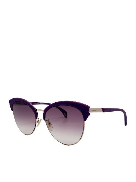 Police Sparkle 7 Women's Sunglasses with Blue Frame and Purple Gradient Lens SPL619 08FF