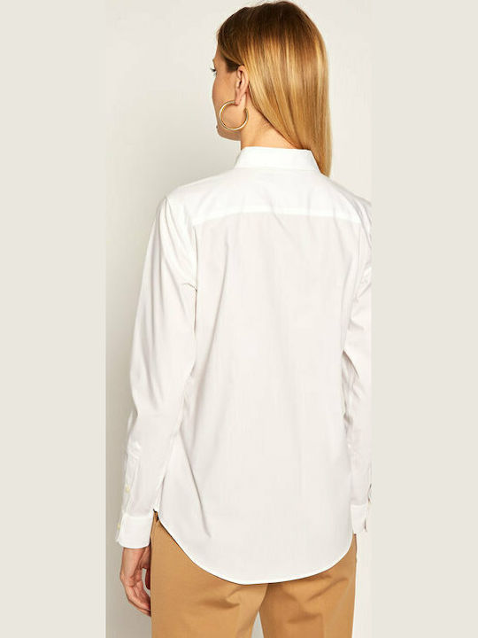 Women's Monochrome Long Sleeve Shirt White