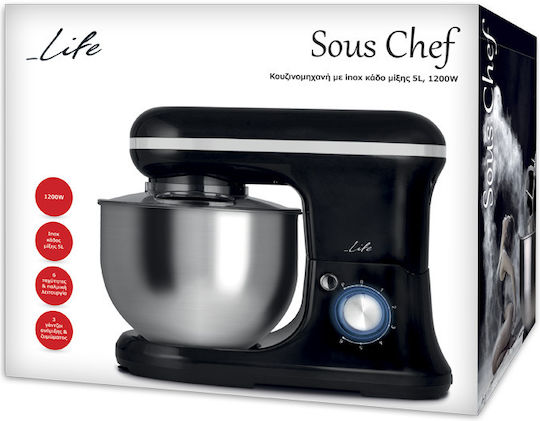 Life Sous Chef Стенд миксер 1200W с Неръждаема Купа 5лт