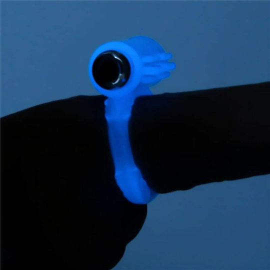 Lovetoy Lumino Play Vibrating Cock Ring Schwanz Blue
