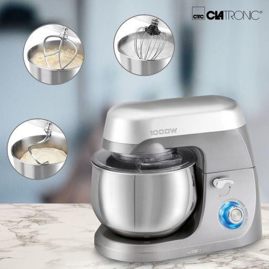 Clatronic KM 3709 263871 Mixează 1000W cu Vas din Oțel Inoxidabil 5lt Titan