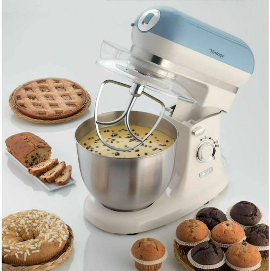 Ariete Vintage Stand Mixer 2400W with Stainless Mixing Bowl 5.5lt