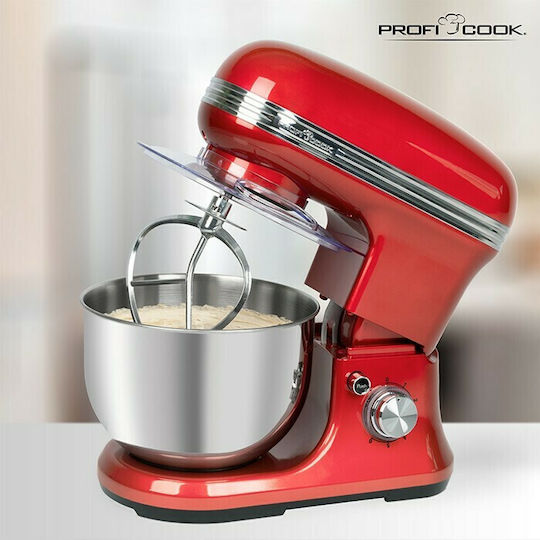 Profi Cook PC-KM 1197 Κουζινομηχανή 1200W με Ανοξείδωτο Κάδο 5lt Red