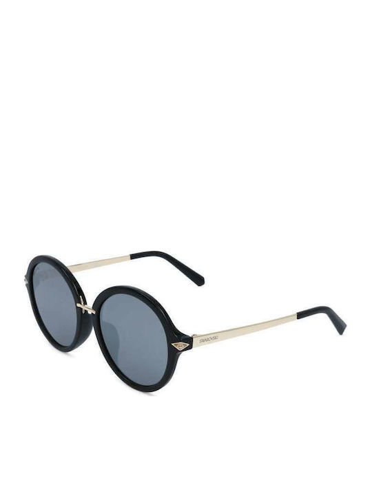 Swarovski Women's Sunglasses with Black Frame and Black Mirror Lens SK0184-D 01C
