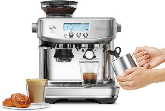 Sage The Barista Pro Automatic Espresso Coffee Machine 1650W Pressure 15bar with Grinder Silver SES878BSS4EEU1