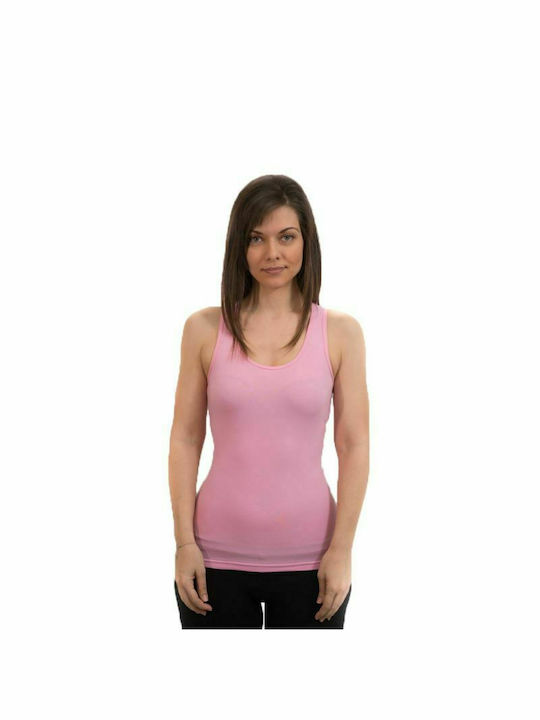 Namaldi Women's Sleeveless Cotton T-Shirt Pink