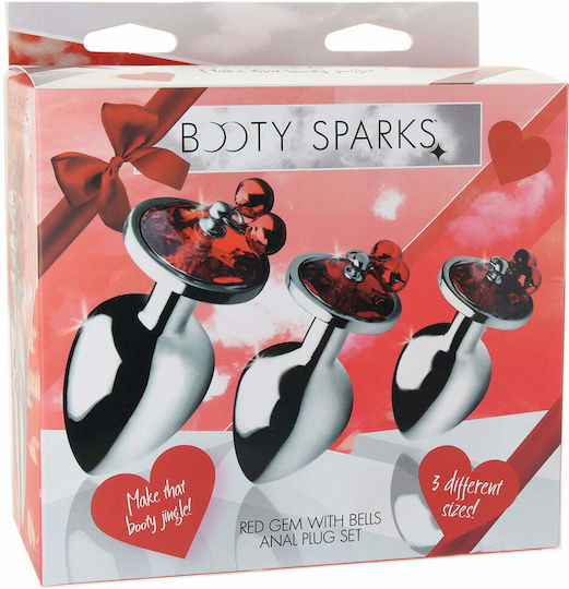 Booty Sparks Booty Sparks Gem with Bells Анални тапи Подредба Red