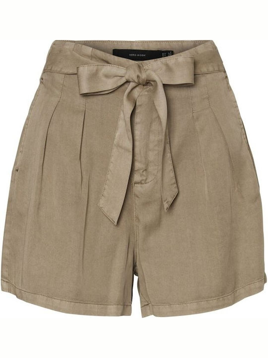 Women's High-waisted Shorts Brown