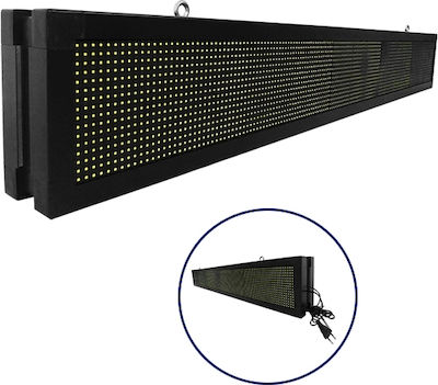 GloboStar LED Beschriftung Doppelseitig Wasserdicht 168x20cm Weiß