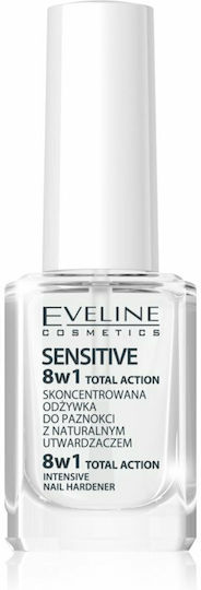 Eveline Sensitive 8w1 Total Action Σκληρυντικό με Πινέλο 12ml