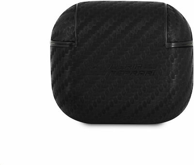 Ferrari Carbon Plastic Case Black for Apple AirPods 3