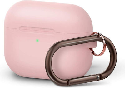 Hülle Silikon mit Haken in Rosa Farbe für Apple AirPods Pro