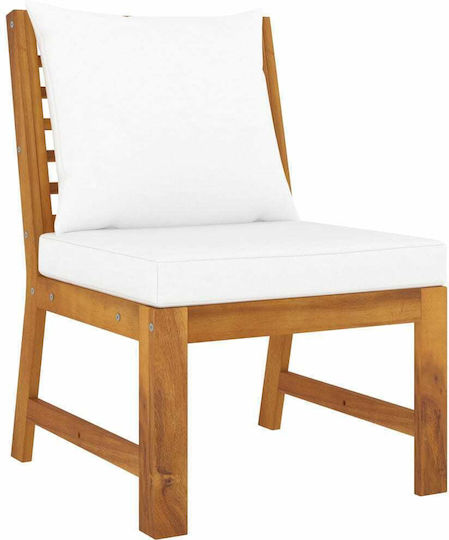 Outdoor Living Room Set 2 Pieces Cream With Pillows
