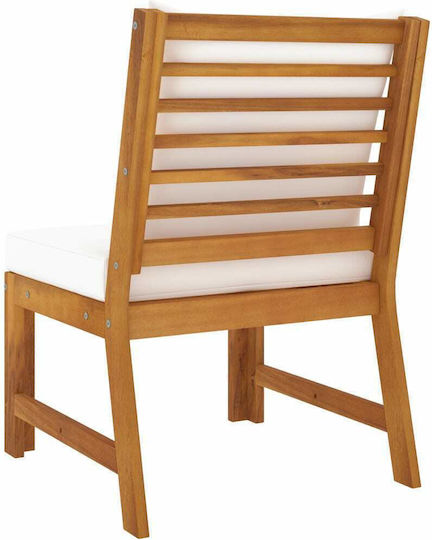 Outdoor Living Room Set 2 Pieces Cream With Pillows