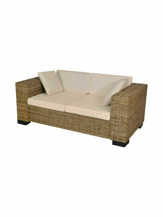 Set Outdoor Lounge Brown with Pillows 2pcs