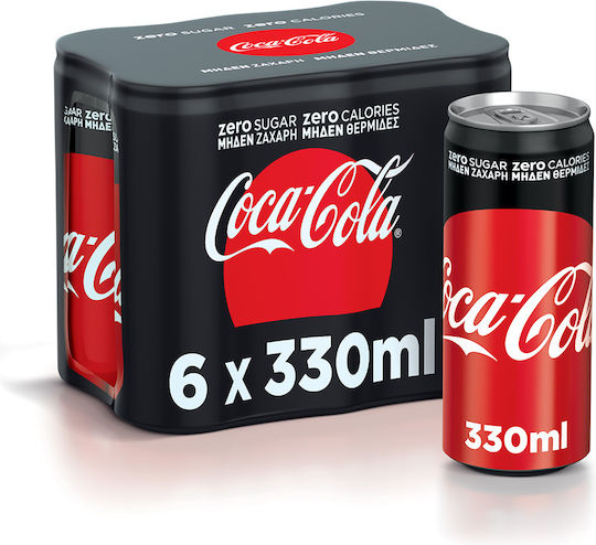 Coca-Cola Zero Cola Cu Carbonatare Fără Zahăr În Cutie 6x330ml