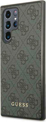 Guess 4G Metal Gold Logo Plastic Back Cover Gray (Galaxy S22 Ultra 5G)