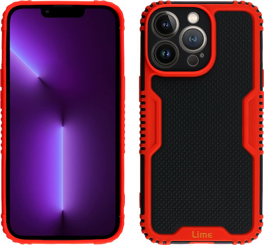Lime Armadillo Camera Guard Umschlag Rückseite Kunststoff Rot (iPhone 13 Pro Max)