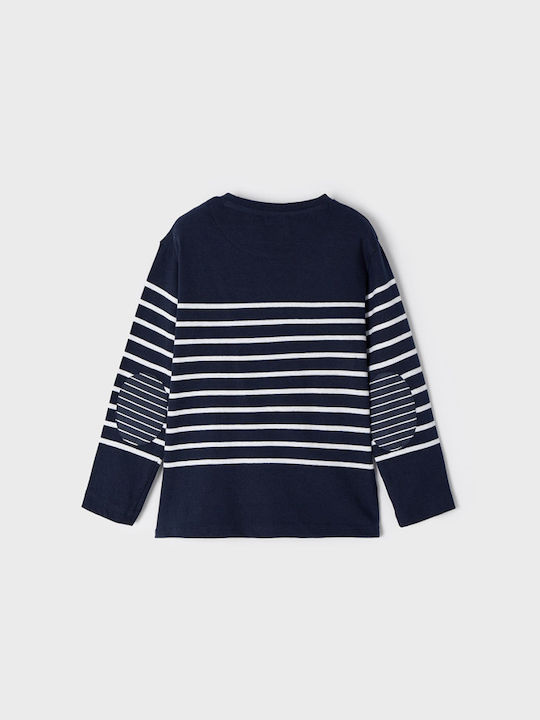 Mayoral Kids Blouse Long Sleeve Navy Blue