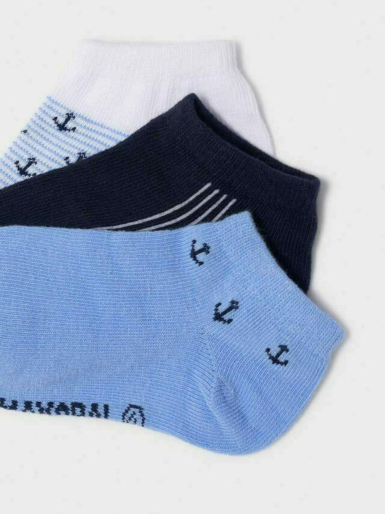 Mayoral Boys 3 Pack Ankle Socks Light Blue