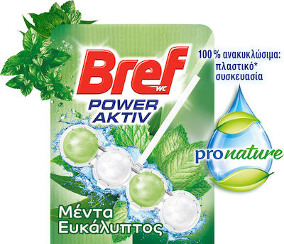 Bref Power Activ Блок Тоалетна с аромат Μέντα Ευκάλυπτος 1x50гр