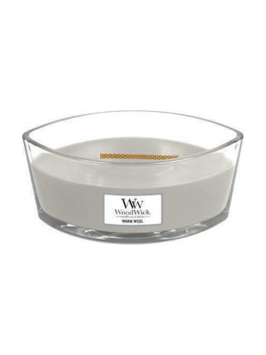 WoodWick Scented Candle Warm Wool Jar with Scent Warm Wool Gray 453.6gr 1pcs