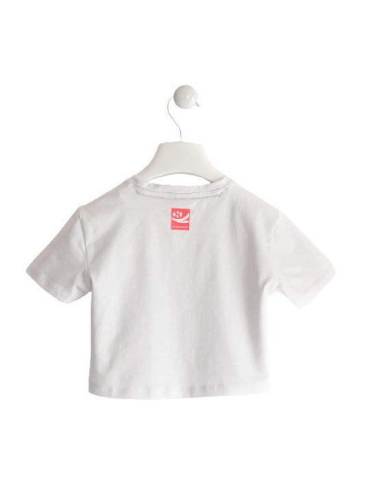 Superga Kinder-Crop-Top Kurzarm Weiß