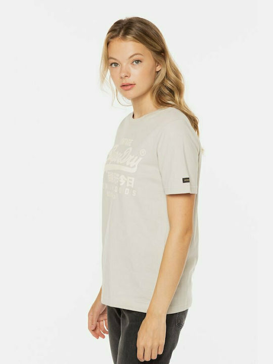 Superdry Damen T-shirt Light Stone