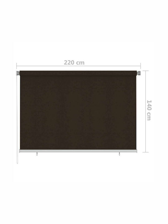 vidaXL Terrace Sideway Sunshade Roller Μπεζ 2.2x1.4cm