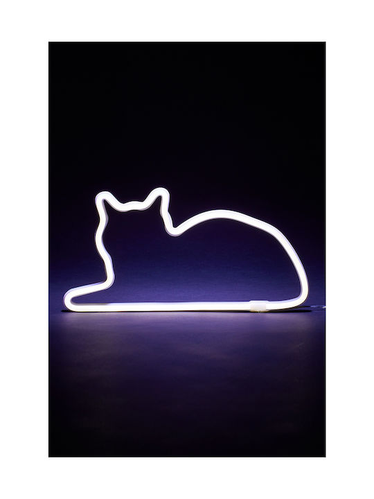 Mustard Katze Dekorative Lampe Abbildung Weiß