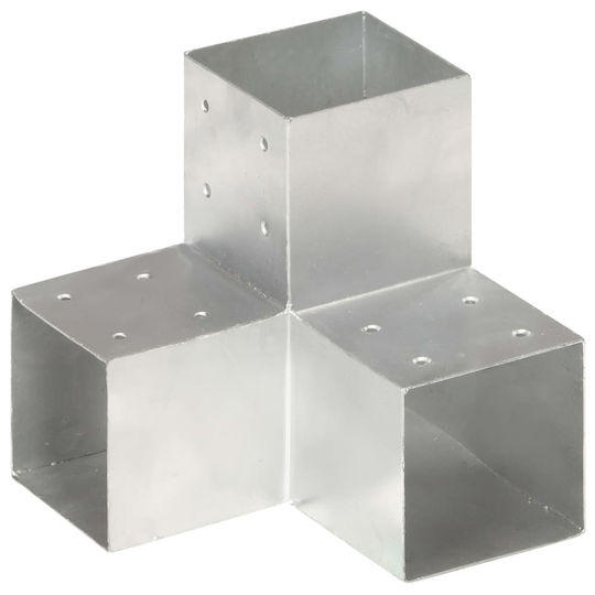 vidaXL Σύνδεσμος για Πέργκολα Γαλβανιζέ 10.1x10.1cm 4τμχ Σχήμα Υ