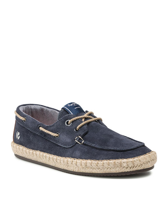 Tourist Deck Leather Men's Espadrilles Ocean